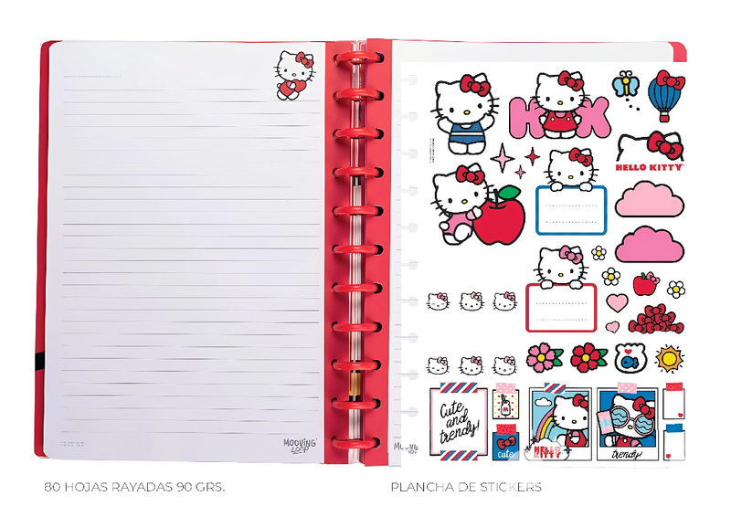 Cuaderno de Discos Carta Hello Kitty