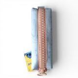 Cartuchera Rectangular Stitch Celeste