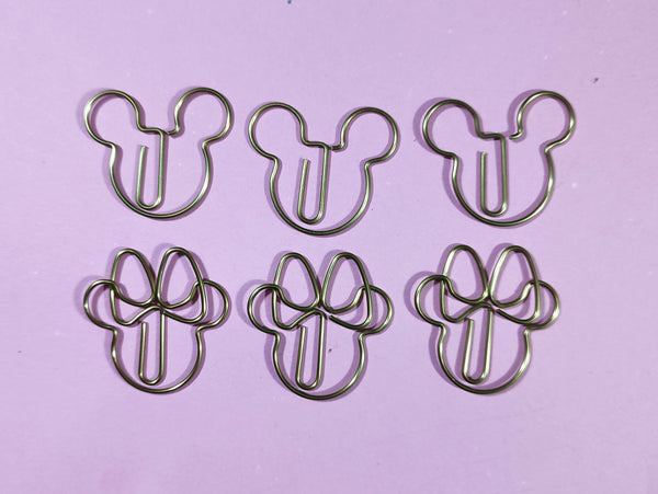 Clip Metalico Setx6 Formas Mickey & Minnie
