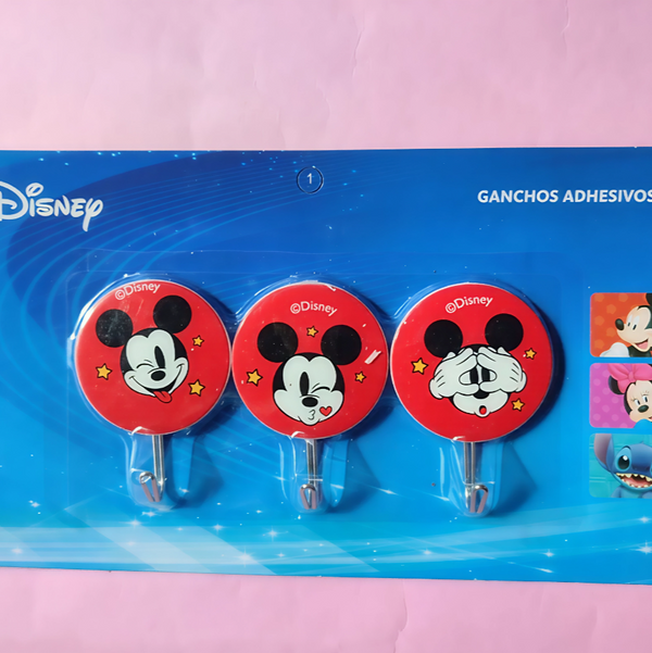 Set x3 Ganchitos Adhesivos Mickey
