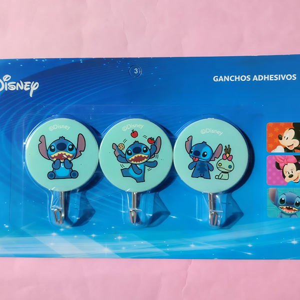 Set x3 Ganchitos Adhesivos Stitch